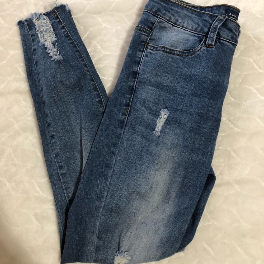 ripped skinny jeans (ankle skinny)